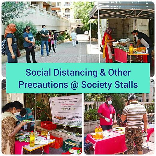 Stall at residential society during COVID lockdown